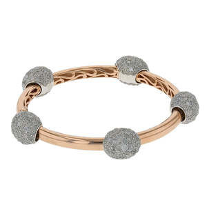 Pomellato Tango diamonds, gold and silver bracelet